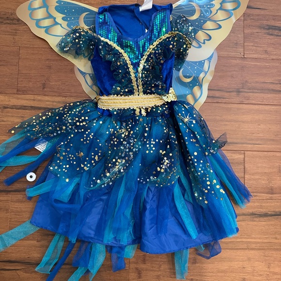 Target Other - Target Halloween Light up Fairy costume Blue and Gold, Size Small- 6/7